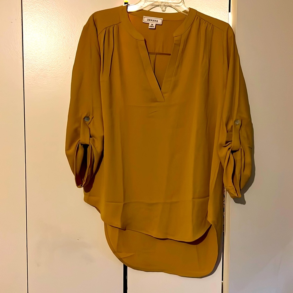 Zenana Mustard Yellow Blouse